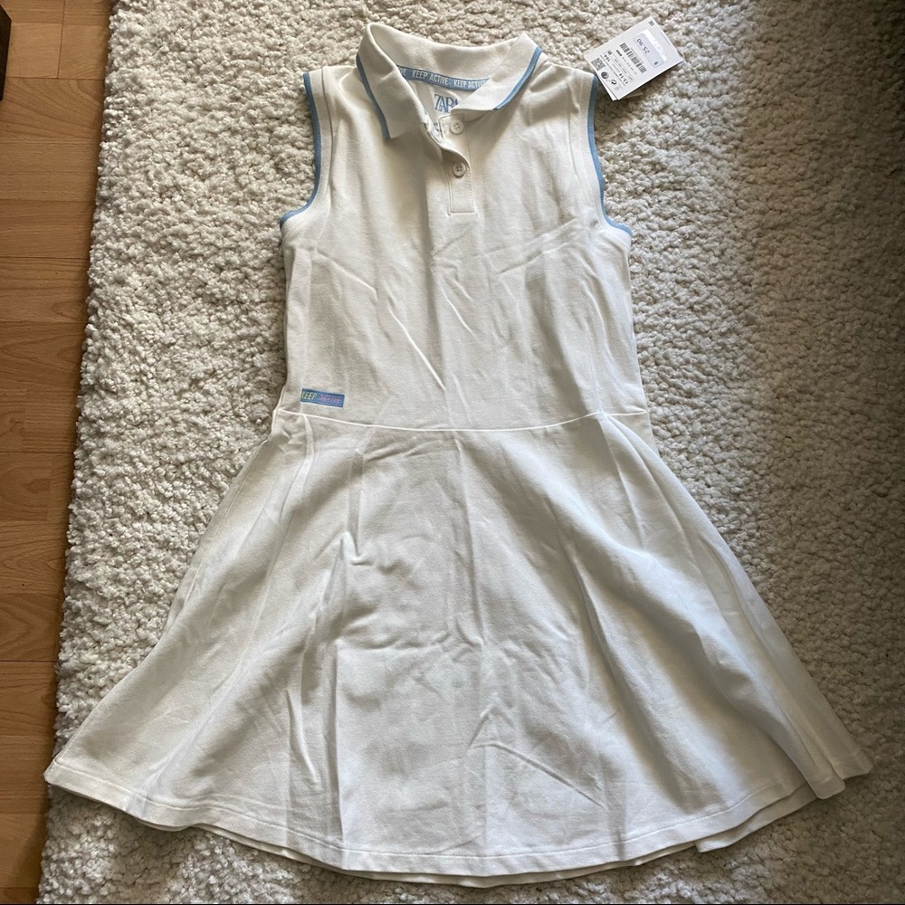 Zara Kids White Tennis Dress